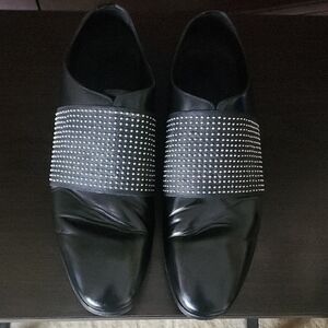 Jimmy Choo Black Studded Loafers